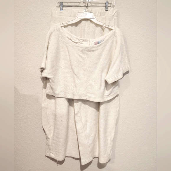 Free People Beach 100% Cotton Cream Two-Piece Outfit - Picture 1 of 10